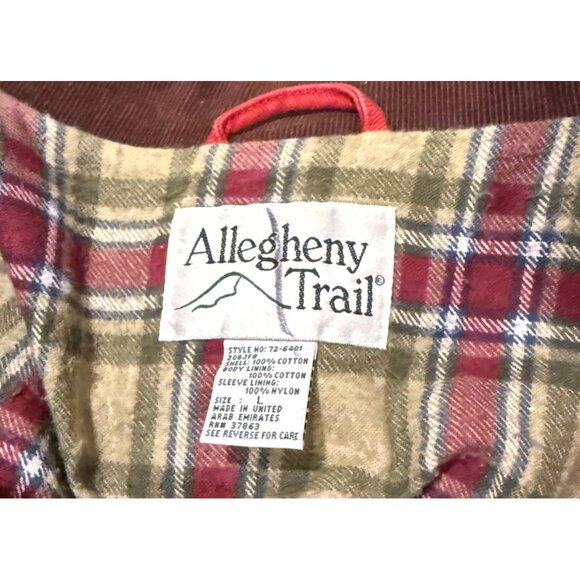 Alleghany Trail Vintage Women's Twill Chore Coat Red Pockets Jacket Size Large - Picture 5 of 8